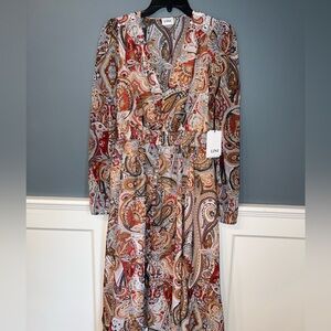 Lini Erica Floral Paisley Midi Dress